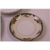 Image 8 : Set of Estelle Noritake China in Green and Cream (12-Dinner Plates, 7-Bread Plates, 9-Dessert Plates