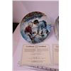 Image 2 : (5) Dominion China Collectible Hockey Themed Plates w/ 5 Stands and Certificates