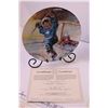 Image 4 : (5) Dominion China Collectible Hockey Themed Plates w/ 3 Stands and Certificates