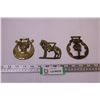 Image 1 : (3) Horse Brass Drawer Handles