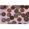 Image 8 : Baggie of Assorted Foreign Coins + (3) Rolls of High Luster Pennies