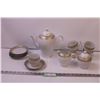 Image 1 : Alpine Cuisine Tea Set (Tea Pot, Cream & Sugar, and (5) Cups w/ (6)Saucers