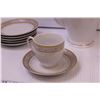 Image 3 : Alpine Cuisine Tea Set (Tea Pot, Cream & Sugar, and (5) Cups w/ (6)Saucers