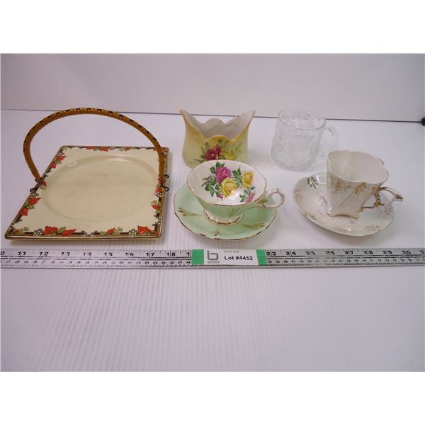 (2) Cups and Saucers,Serving Tray and misc.