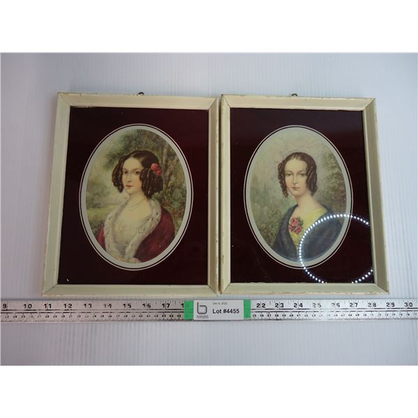 (2) Vintage Pictures with history on back