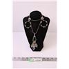 Image 1 : Glass Bead Necklace and Earring Set (Made in Italy)