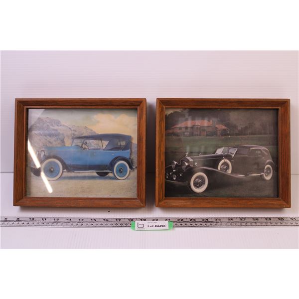 (2) Framed “3D” Car Prints