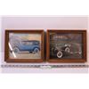 Image 1 : (2) Framed “3D” Car Prints