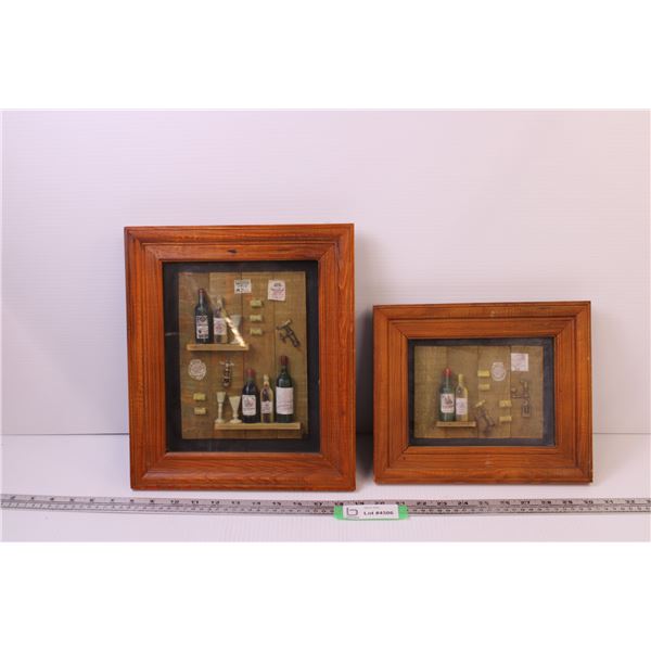 (2) Framed 3D Wall Art