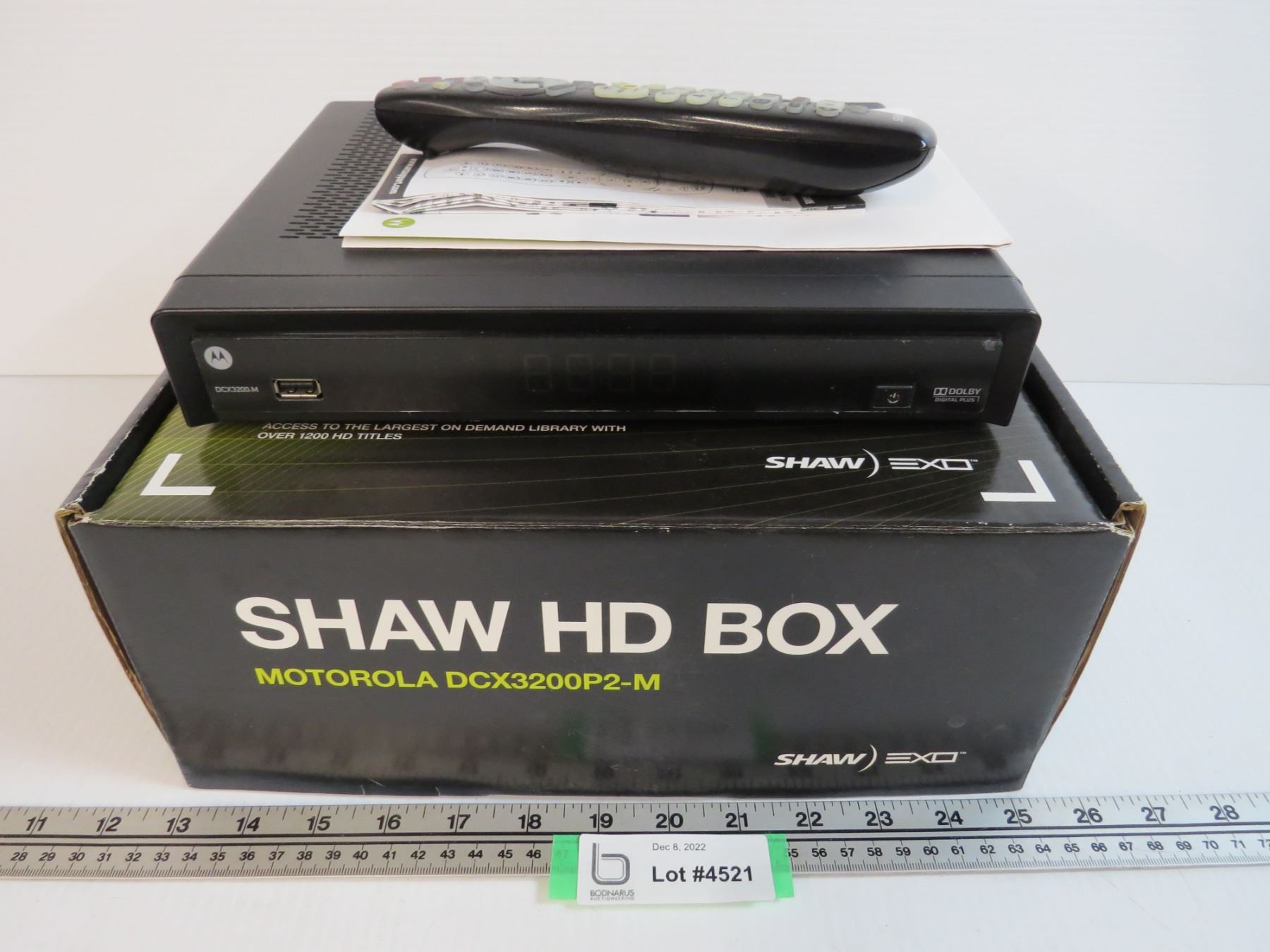 Current Shaw Digtal Box Rear Shaw HD Box - Bodnarus Auctioneering