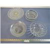 Image 1 : (2) Glass Bowls - (3) Plates (1) Cake Stand (looks reglued)