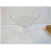Image 5 : Glass Dish - Plastic Wallets - Vintage Crib Board (damaged) - Assorted Items