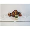 Image 1 : (4) PinWheel Crystal Glasses (all 4 are chipped) - Western Style Wall Hangings - Vase