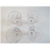 Image 3 : (4) PinWheel Crystal Glasses (all 4 are chipped) - Western Style Wall Hangings - Vase