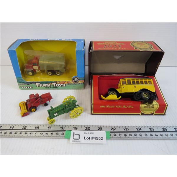 Farm Toy - Cast Tractor & Combine - 1923 Scania Vabis Post Bus