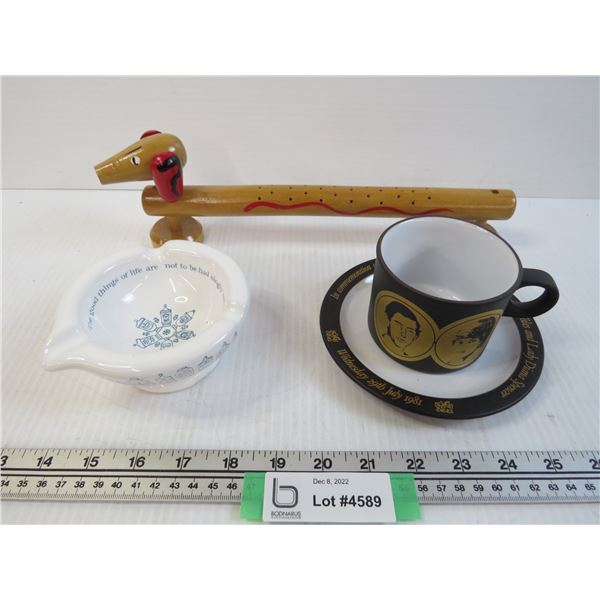 Dog Toothpick Olive Holder? - Ash Tray - Cup & Saucer