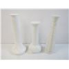 Image 2 : (3) Milk Glass Type Vases - Fitz & Floyd Dish
