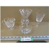 Image 1 : (3) Pinwheel Crystal Pieces - Glass Dish