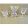 Image 3 : (3) Pinwheel Crystal Pieces - Glass Dish