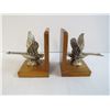Image 2 : Geese Bookends (metal & wood)