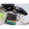 Image 2 : (2) Electric Shavers (untested) HairDryer (works) Bag of Combs - Misc Items