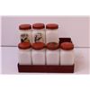 Image 2 : Milk Glass Spice Rack (Missing 1 Jar)