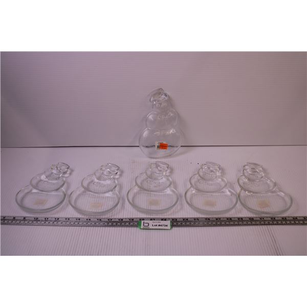 (6) Frosty the Snowman Candy Dishes