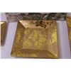 Image 3 : Set of 3 Gold Plates + (2) Boxes w/ 2 Christmas Tree Plates