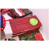 Image 4 : (11) Assorted Holiday Towels + (4) Napkins, (2) Novelty Oven Mitts, and a Tablecloth