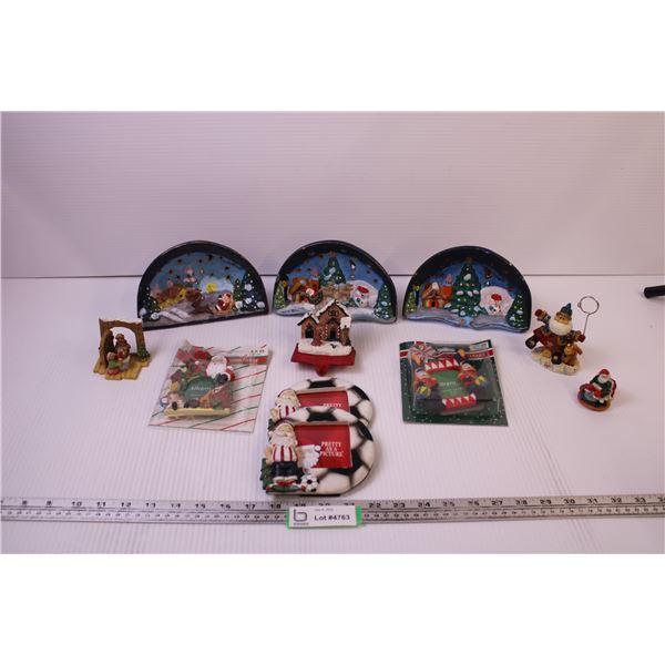 (6) Christmas Decorations + (4) Christmas Frames