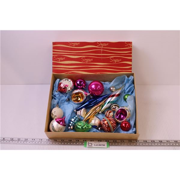 Vintage Christmas Ornaments in Original Simpson’s Box