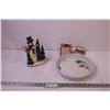 Image 1 : Tart/Pie Plate + Snowman Decor
