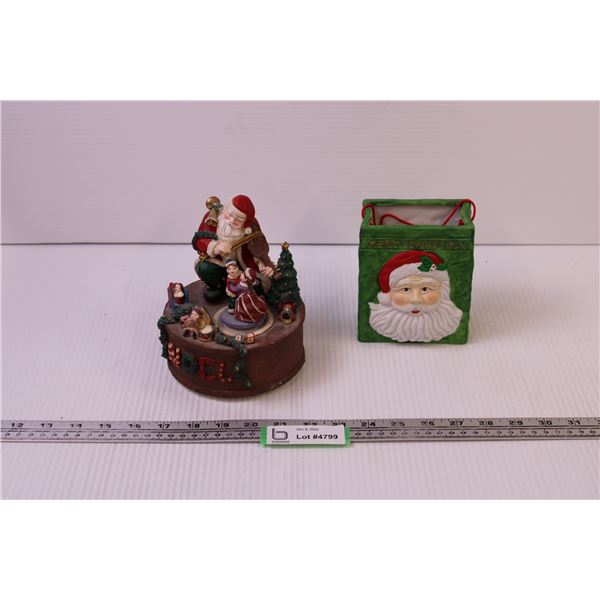 Christmas Music Box + Ceramic Gift Bag