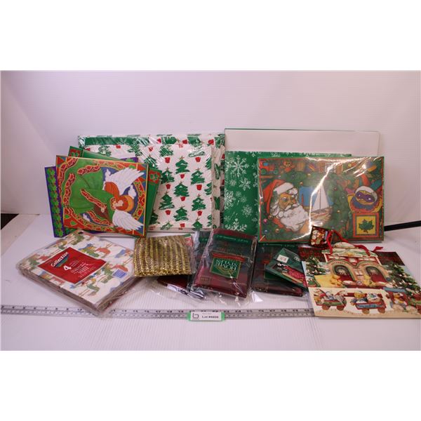 Box Of Assorted Christmas Wrapping Supplies