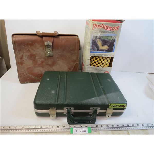 Wooden Bead Seat Cover - Leather Briefcase - Plastic Padded Case