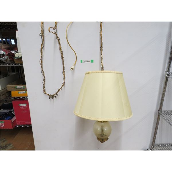 *Vintage Hanging Lamp (shade damaged)