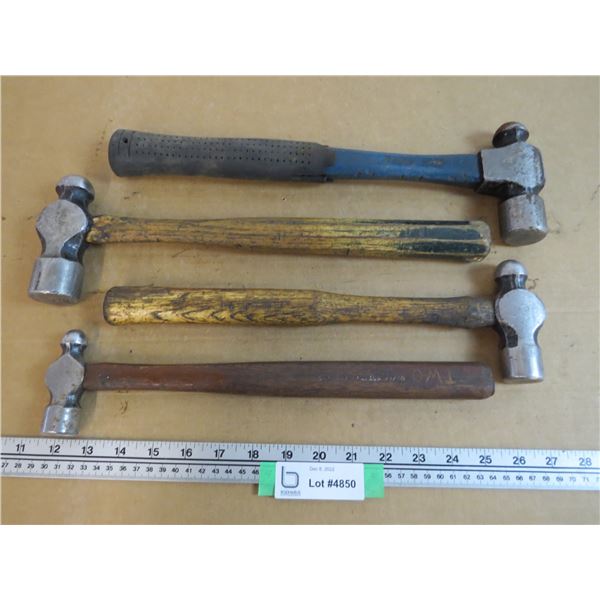 (4) Ball Peen Hammers