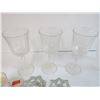Image 2 : Oil Lamp Chimney - (3) Wine Glasses - Bottle Stoppers - Vase - Glass Dish - Candle Sticks