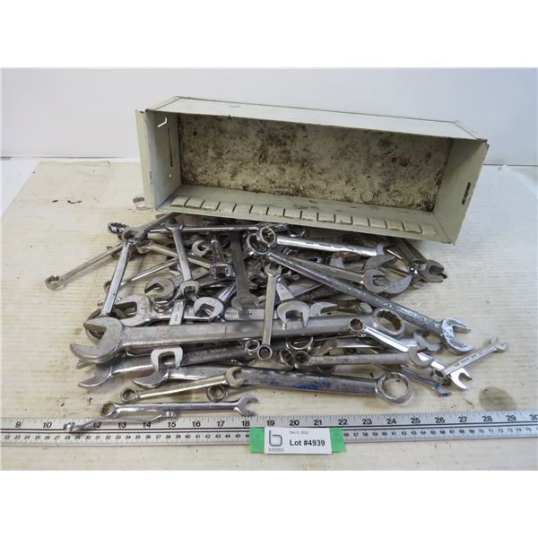 Container of Misc. Gray Wrenches