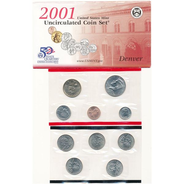 2001 United States Denver Mint Set (10-coins)
