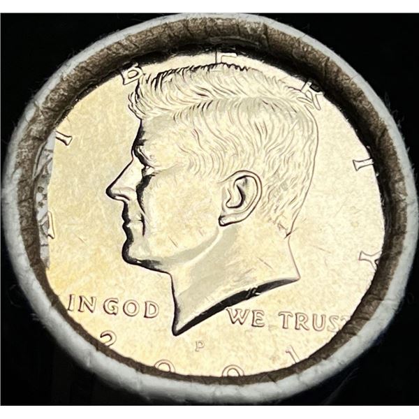 2001 $10 (20-coins) Roll Kennedy Half Dollars