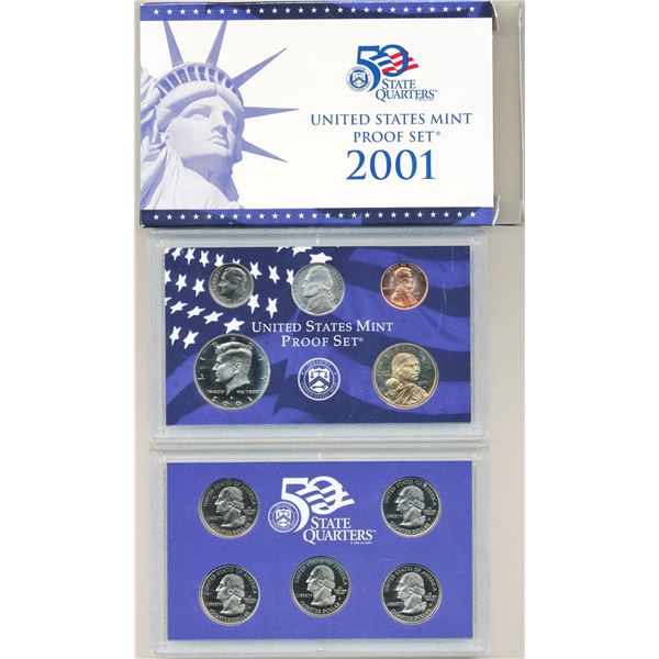 2001 United States Mint Proof Set (10-coins)