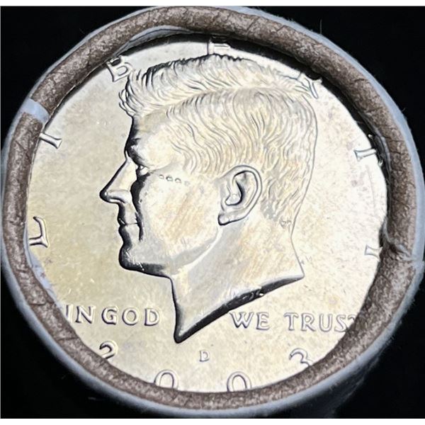 2003 $10 (20-coins) Roll Kennedy Half Dollars