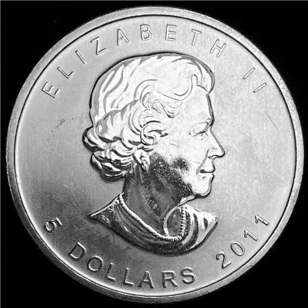 2011 Canada $5 Maple Leaf 1 ozt .999 Silver
