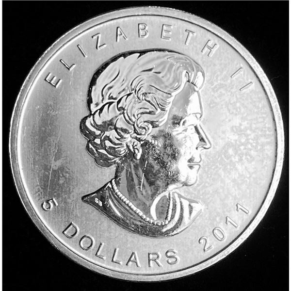 2011 Canada $5 Maple Leaf 1 ozt .999 Silver
