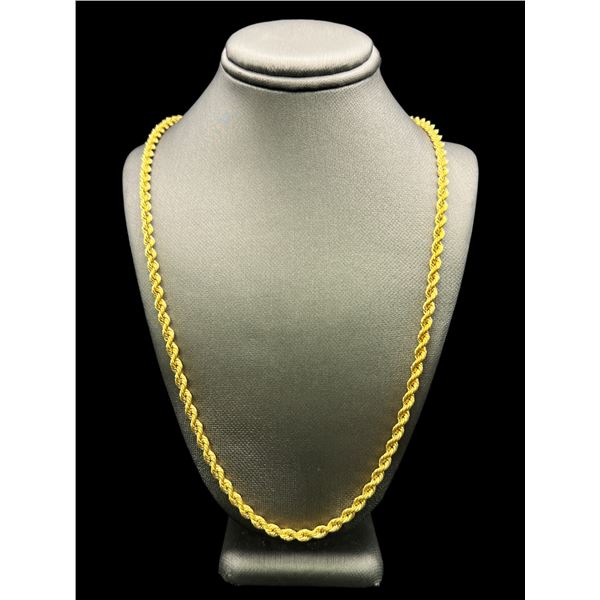 Milor 14K Gold Rope 21" Necklace