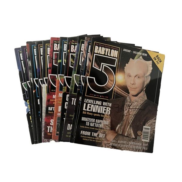 5 Magazine Set of 12 Babylon 5 Signed Magazines