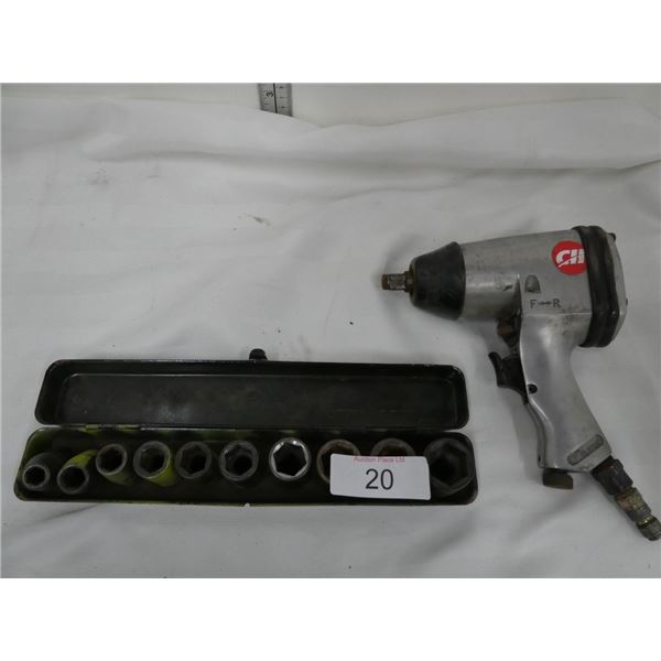 1/2" drive shallow well metric socket set