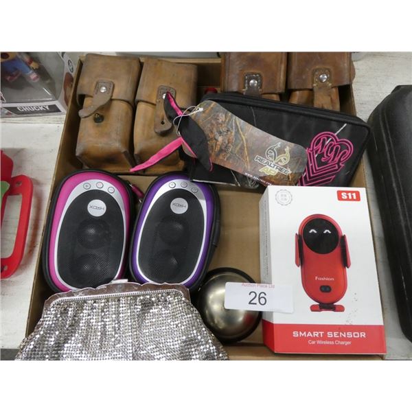 smart sensor, clutch, wallet, leather bags, bell