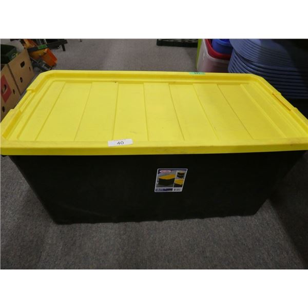 Sterilite 50 gal plastic tote w/ lid